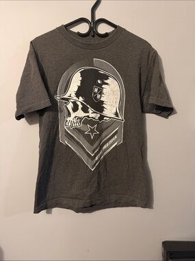 Metal Mulisha Charcoal Skull Helmet Graphic Tee